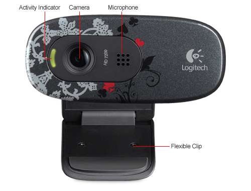 Logitech C270 HD Webcam - Dark Aces