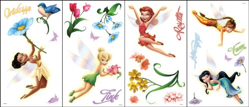 Blue Mountain Wallcoverings GAPP1837 Disney GAPP1837 Fairies Movie Wall Appliqué