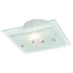 EN065 27 - Modern Bathroom Ceiling Light with White Grill