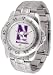 Northwestern Wildcats Suntime Mens Sports Watch w/ Steel Band - NCAA College Athletics