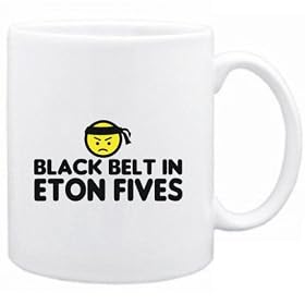 BLACK BELT IN Eton Fives Sports Tasse (Blanc, C�ramique, 325 ml)