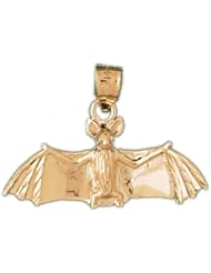 Dazzlers Solid 14 karats Gold Bat Charm Pendant available in three colors from jewelsberry (weights: 2.7 grams only)