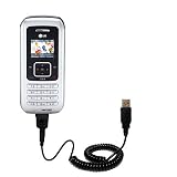 Coiled Power Hot Sync and Charge USB Data Cable w/ Tip Exchange for the LG EnV - Gomadic Brand