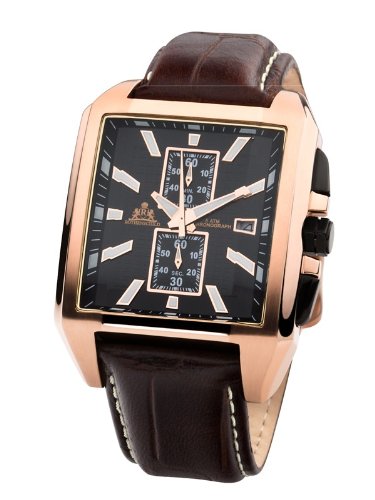 Rothenschild Royal Cube RS-0805-RS Chronograph for Him Rose Gold Case Rothenschild Royal Cube RS-0805-RS Chronograph for Him Rose Gold Case