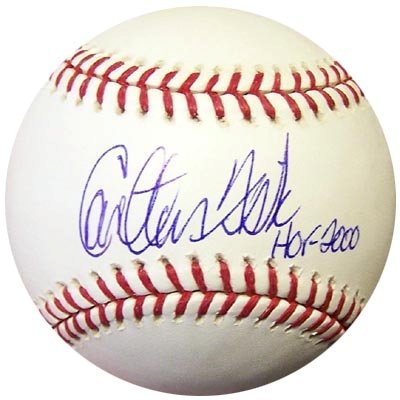 Carlton Fisk Autographed/Hand Signed MLB Baseball with HOF 2000 Inscription PSA/DNA