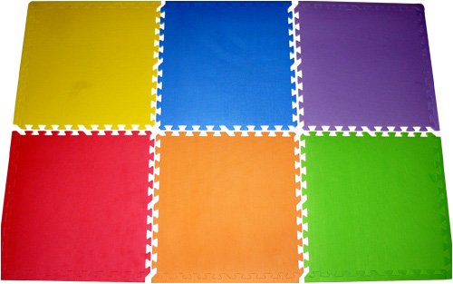 Childrens Toyshop  Toys : We Sell Mats 192 Sq. Ft. (set of 48 tiles + borders) Anti-Fatige Interlocking EVA Foam Flooring-Multi-Color Tiles 2'x2'x .375" Thick