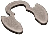 Tapered Section Black Phosphate Steel Radially Assembled External Poodle Retaining Ring, 1/4 Shaft Diameter, 0.035 Thick (Pack of 100)