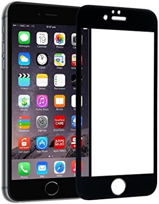 iphone 6 iphone 6S Tempered Glass,3D Color HD Clear Anti-Scratch Anti-Fingerprint Waterproof Full Edge Cover No Cap Glass Screen Screen Protector Film for iphone6/6S 4.7' inch(black)