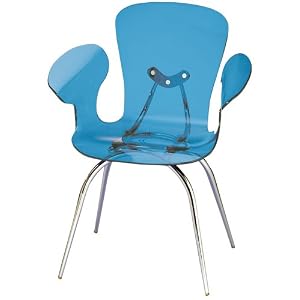 Acrylic Dining Chair - Blue by Universal Lighting and Decor