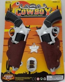 western cowboy gun pistols and holster set with sheriff badge battery operated w cheap price