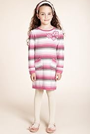 Autograph Pure Cotton Floral Embroidered Knitted Dress with Headband