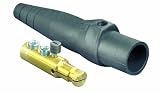 Leviton 16D22-E 16-Series Taper Nose, Male, Plug Contact and Insulator, Cam-Type, Detachable, Black
