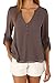 Happy Sailed Women 2018 Casual Chiffon Button V Neck Blouses Shirts,Small Grey