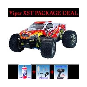 Himoto Viper XST Truck 2.4GHZ 1 10 Nitro RC+Starter Kit+1Qt Fuel from Truck Fuel