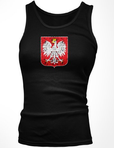 Poland Coat Of Arms Juniors Tank Top, Polska Eagle Crest Polish Pride Juniors Boy Beater
