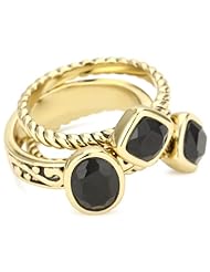 Barse "Glisten" Bronze Onyx Stack Ring