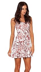 Scoop Neck Knee Length Sleeveless Pleated Polyester/Spandex General Print Skater Dress/Jumper 