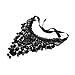 HuntGold Fashion Jewelry Black Lace Balls Acrylic Pendant Ribbon Choker Necklace