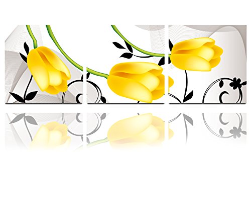 Yellow tulip frameless paintings canvas modern art of t…
