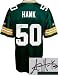 AJ Hawk Green Bay Packers NFL Hand Signed Authentic Style Green Jersey