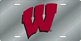 Wisconsin Badgers Laser Cut Silver License Plate