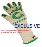 Exclusive Extra Long Cuff, (2 Gloves Value Pack)NOMEX  Glove -- Made of Dupont NOMEX  & KEVLAR  ,Withstands Heat up to 540 Degrees Farenheit.