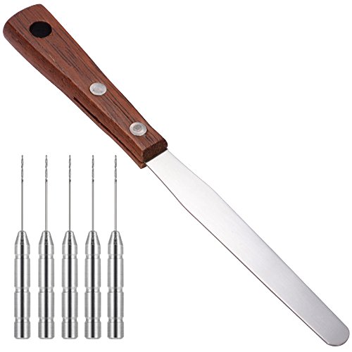 Anpro® 3D Print Removal Tool with 5PCS 0.4mm Drill Bits for 3D MakerBot Printer Nozzle Cleaning Kit