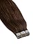 16-24 Inch Color Long 17 Colors 5 Length Tape in Premium Remy Human Hair Extensions_20 Pcs Set 70g Weight Straight Women Beauty Salon Style Design (18inch 40g with 20pcs, 04 medium brown)