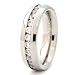 6MM Eternity Titanium Ring Wedding Band with Pink Sapphire and CZ sizes 5 to 10