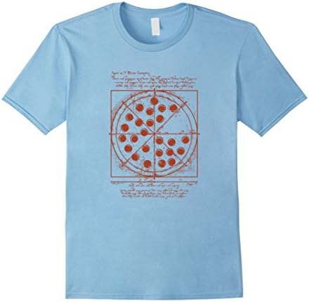 Men's Vitruvian Pizza Medium Baby Blue