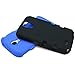 Galaxy S4 Case, MagicMobile Hybrid Impact Shockproof Cover Hard Armor Shell and Soft Silicone Skin Layer [ Black - Blue ] with Screen Protector and Stylus