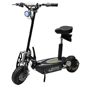 Super Turbo 800watt Elite 36v Electric Scooter "BLACK" (Now includes Econo/Turbo mode button!)