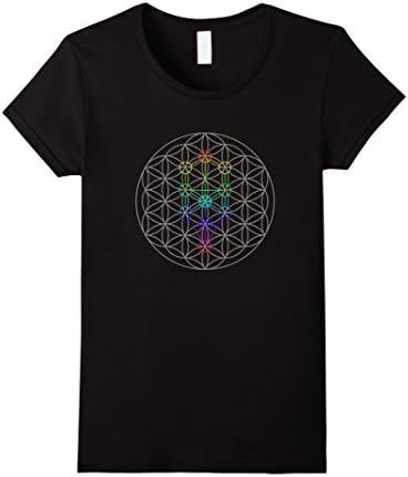 Women's Tree of Life - Flower of Life shirt XL Black