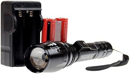 Onedayshop® Ultra Bright CREE 1600LM Lumen Adjustable LED Aluminum alloy Flashlight Torch + Charger + 2 x 18650 Battery, 5 Mode