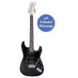 sale Squier by Fender Standard Stratocaster HSS, Rosewood Fretboard with Gear Guardian Extended Warranty - Black Metallic Online Shop