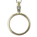 Heirloom Finds Gold Tone and Very Large Magnifying Glass Pendant Necklace
