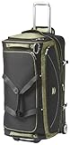 IMAGE OF Travelpro Luggage T-Pro Bold 30 Inch Drop Bottom Rolling Duffel Bag, Black/Green, One Size