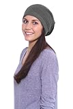 Large Slouchy Knit Rasta Beret Beanie Hat - Olive