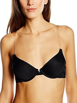 Elbrina Sujetador con Aros T-Shirt (Negro)