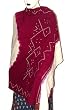 Tie and Dye Embroidered Shawls Wool Fabric Wrap Clothing from India 80 x 35 inches