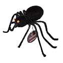 16" Black Flocked Scary Spider Halloween Decoration