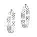 Sterling Silver Wide Celtic Infinity Click-Top Hoop Earrings
