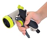 BlueFire 洗車/庭の水やり用 散水ノズル 庭ノズル ホースノズル ガーデンホースノズル 調整可能な8スプレーモード 洗車、庭の水やり、ペットシャワーなどに最適です！