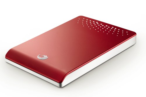 Seagate FreeAgent Go 500GB USB 2.0 Portable Hard Drive - Ruby Red