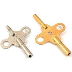 2 Double End Clock Keys Clockmakers Sz 4 1.75 & 3.25mm