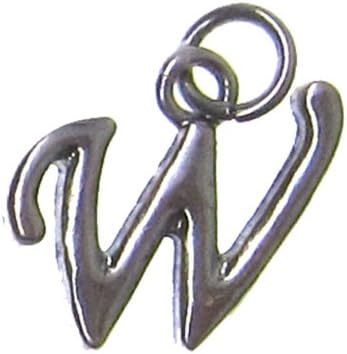 Charm Gallery 77166 Silver Plated Letter W Charm