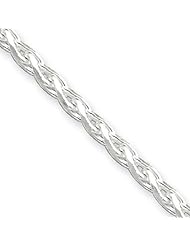 Sterling Silver 2.5mm Diamond-Cut Spiga Chain 18 Inches