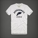 Abercrombie & Fitch アバクロ メンズ 半袖 Tシャツ [ホワイト/LOGO 1829] 並行輸入品 XXLサイズ