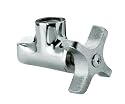 Kohler K-7659-CP Angle Stop with Four-Arm Handle and 3/8" Npt, Polished Chrome