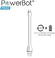 PowerBot&reg; PB302 Premium MicroUSB Cable Sync & Charge 5.90" Data & Charging Cable Handy Bendy Dandy for All MicroUSB Charged Devices: Smartphone, Tablet, Samsung, Nokia, Google, LG, Nexus, Nokia,& More